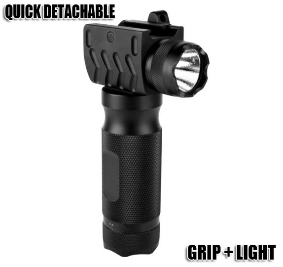 Quick Detachable Sport Rifle Tactical Grip with LED flashlight